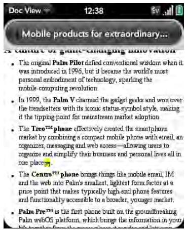 PALM PIXI - Work with comments, endnotes, and footnotes in a Microsoft Word document - 1