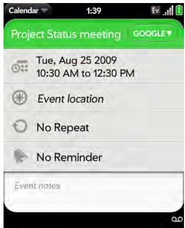 PALM PIXI - Schedule a repeating event - 1