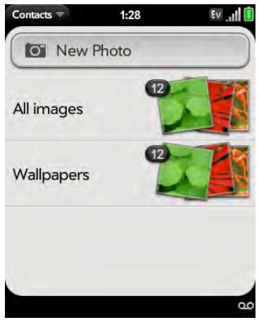 PALM PIXI - Add a photo to a contact - 1