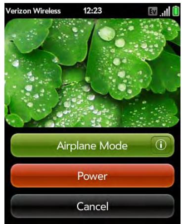 PALM PIXI - Turn everything (the screen and wireless services) on/off - 1