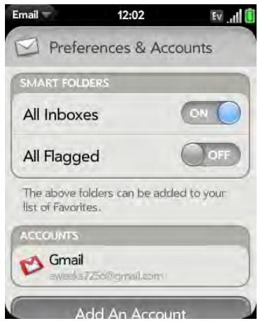 PALM PIXI - Set email preferences - 1
