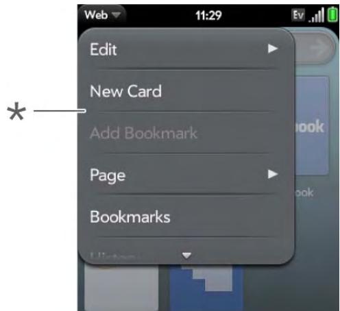 PALM PIXI - Open the application menu - 3