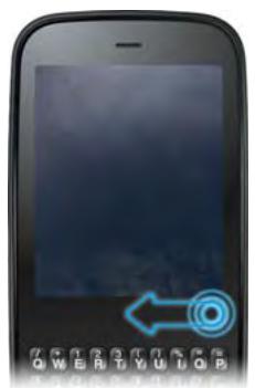 PALM PIXI - Go up one level in an app (back gesture) - 2