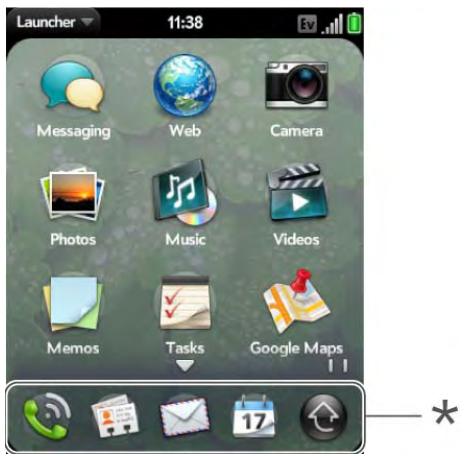 PALM PIXI - Open an application in Quick Launch - 1