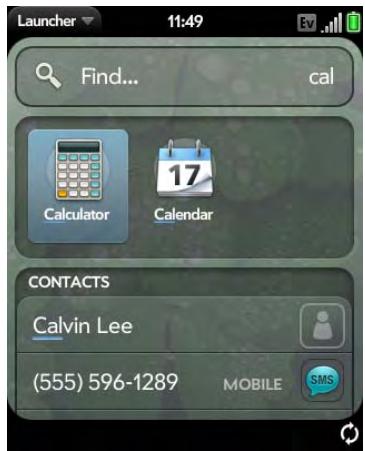 PALM PIXI - Use universal search - 1