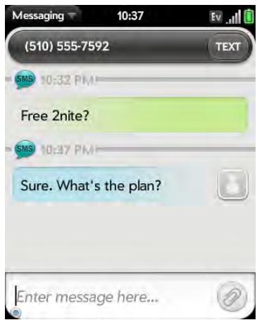 PALM PIXI - Create and send a text or multimedia message - 1