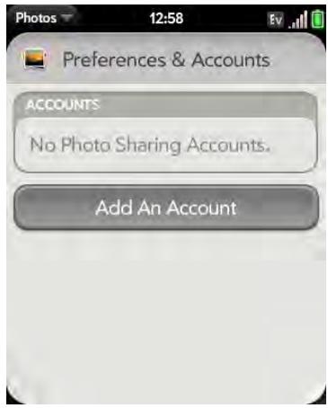 PALM PIXI - Set up an online pictures account on your phone - 1