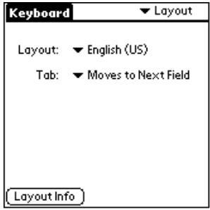 PALM PORTABLE KEYBOARD - Soändern Sie die Einstellungen für die Tastaturbelegung: - 2