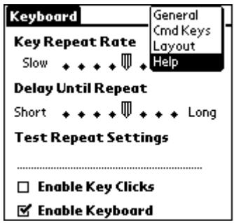 PALM PORTABLE KEYBOARD - Para ver a lista de atalhos do teclado: - 1