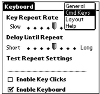PALM PORTABLE KEYBOARD - Cmd 千一の組み合わせにアフリケーニンを割り当之るには - 1