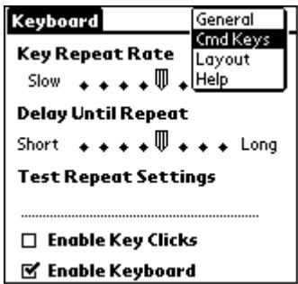 PALM PORTABLE KEYBOARD - Per assesignare una combinazione di tasti di commando a un'applicazione: - 1