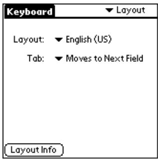 PALM PORTABLE KEYBOARD - Per modificare le impostazioni di layout: - 2