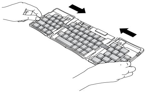 PALM PORTABLE KEYBOARD - So offen Sie die Tastatur: - 3