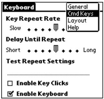 PALM PORTABLE KEYBOARD - So weisen Sie einer Anwendung eine Tastenkombination zu: - 1