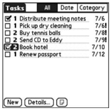 PALM TREO - Setting Task Priority, Due Date, and Other Details - 2