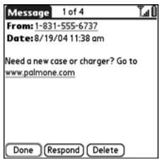 PALM TREO - Using Links in Messages - 1