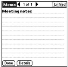 PALM TREO - Creating a Memo - 1