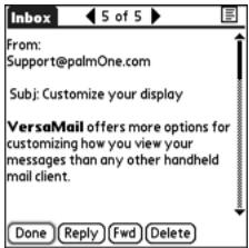 PALM TREO - Replying to or Forwarding Messages - 2