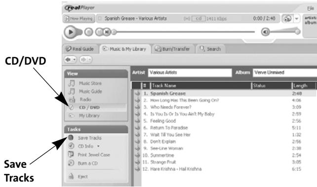 PALM TREO - To transfer music from a CD to your Treo 650: - 1