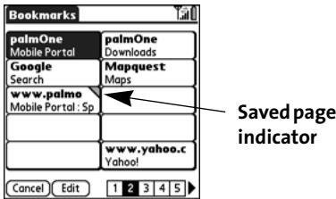 PALM TREO - Viewing Bookmarks or Saved Pages - 1