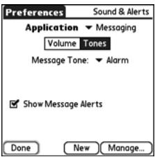 PALM TREO - Selecting Alert Tones - 2