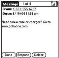 PALM TREO - Dialing From Messages - 1