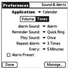 PALM TREO - Selecting Alarm Tones - 2