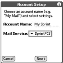 PALM TREO - Setting Up an Account on Your Device - 1
