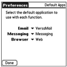 PALM TREO - Setting Default Applications - 1