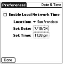PALM TREO - Setting the Date and Time - 1