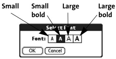 PALM TREO - Changing the Screen Font - 1