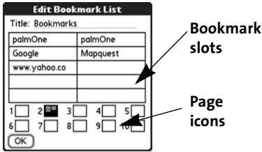 PALM TREO - Arranging Bookmarks and Saved Pages - 1