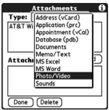 PALM TREO - Attaching Pictures and Videos - 1
