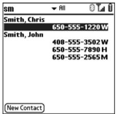 PALM TREO - Dialing by Contact Name - 1