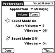 PALM TREO - Selecting Alert Tones - 1