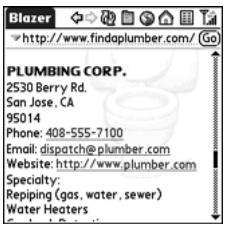 PALM TREO - Creating Email From a Web Page - 1