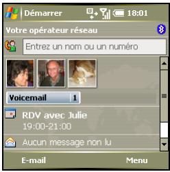 PALM TREO 750 - Composition d'un numéro via un bouton de numérotation abrégée - 1