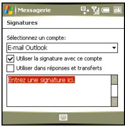 PALM TREO 750 - Ajout d'une signature à vos messages - 1