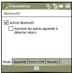 PALM TREO 750 - Saisie de paramètres bluetooth de base - 1