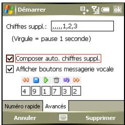 PALM TREO 750 - Création d'un bouton de numérotation abrégée - 2