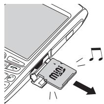 PALM TREO 750 - Insertion et retrait de cartes d'extension - 4