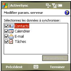 PALM TREO 750 - Configuration d'une synchronisation sans fil - 3