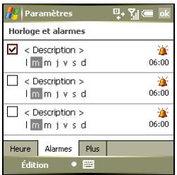 PALM TREO 750 - Configuration des alarmes du système - 1