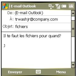 PALM TREO 750 - Création et envoi d'un e-mail - 1