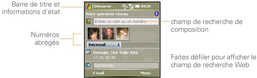 PALM TREO 750 - Conseil vous pouvez également appuyer sur marche/arrêt pour afficher l'écran - 1