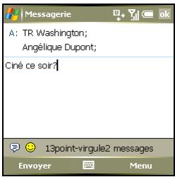 PALM TREO 750 - Création et envoi d'un message texte - 1