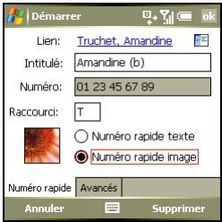PALM TREO 750 - Création d'un bouton de numérotation abrégée - 1