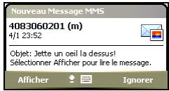 PALM TREO 750 - Réception de SMS et MMS - 2