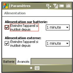 PALM TREO 750 - Optimisation des paramètres d'alimentation - 2
