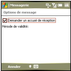PALM TREO 750 - Configuration des options de messages - 1